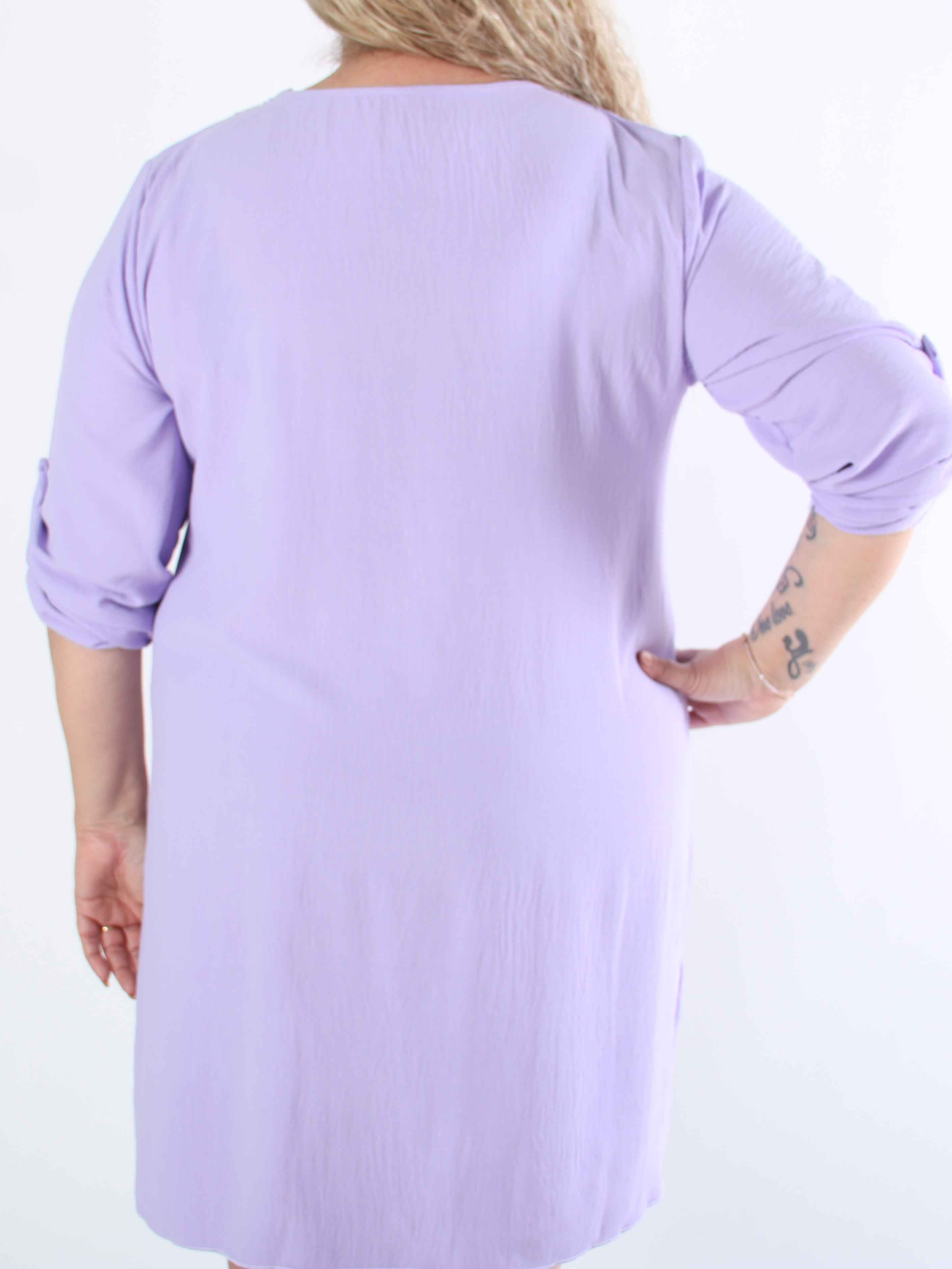 Lily - Plus size tunikaklänning i viskos med paljetter